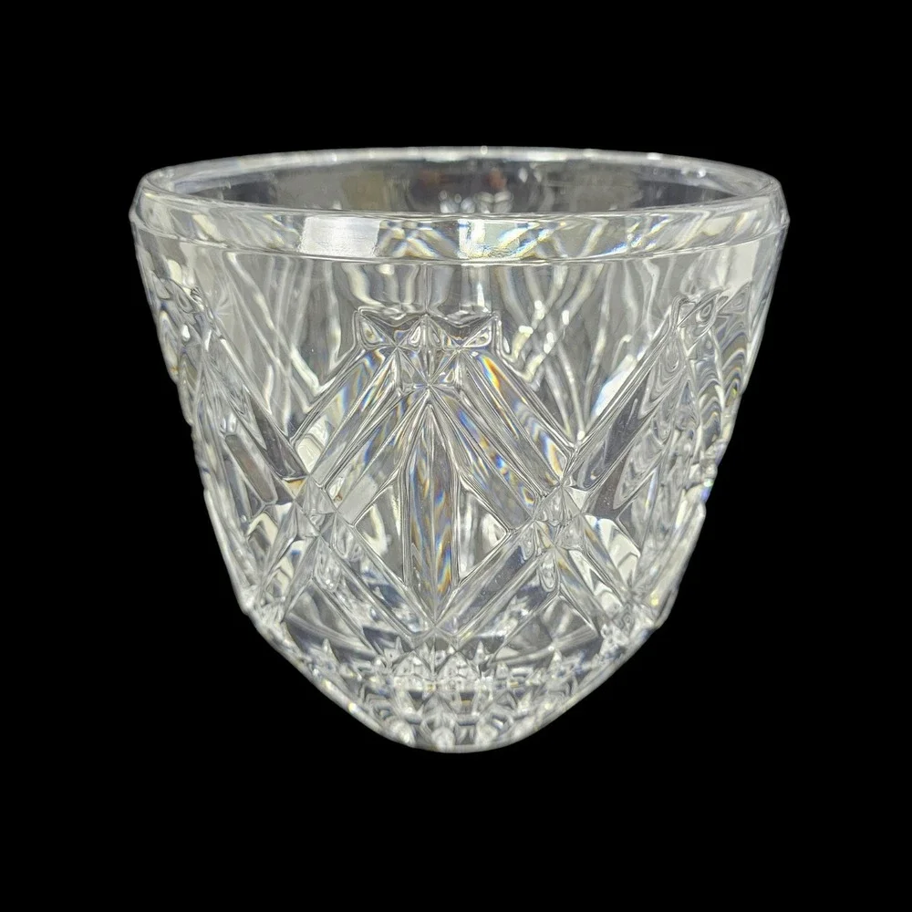 Waterford Crystal Ice Bucket‎ Lacey NO BOX Hand Blown Criss Cross Design Wedding